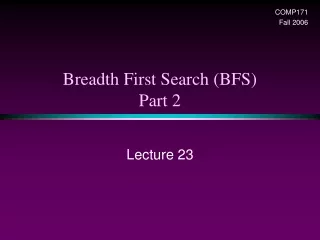 Breadth First Search (BFS) Part 2
