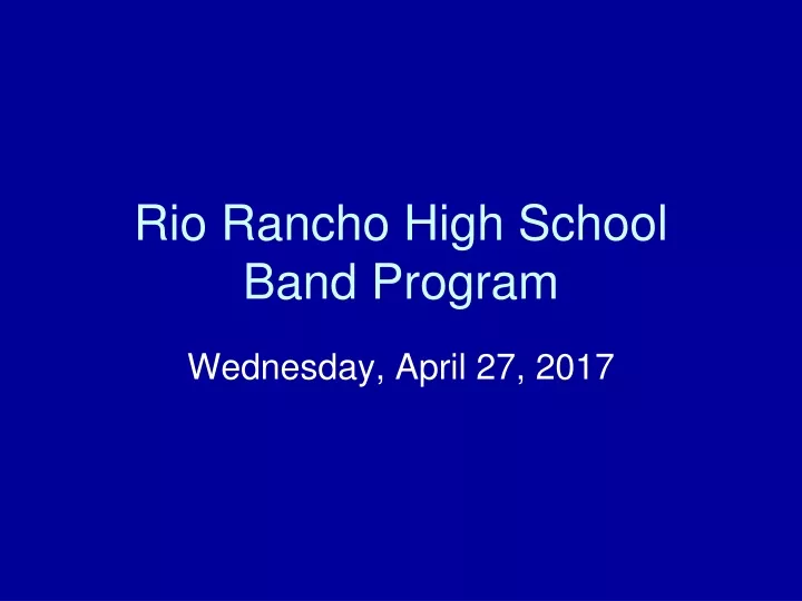 rio rancho high school band program