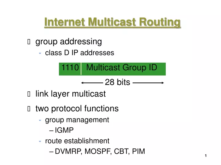 internet multicast routing