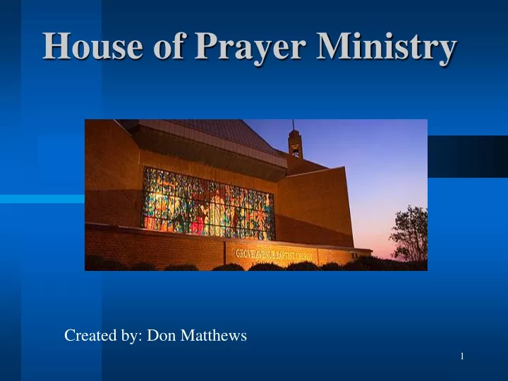 house of prayer ministry