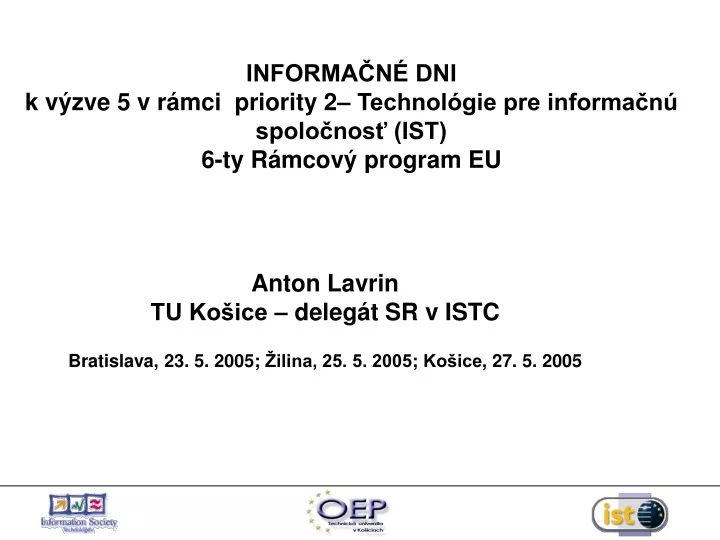 informa n dni k v zv e 5 v r mci priority