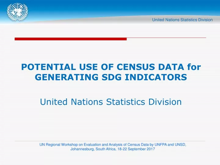potential use of census data for generating