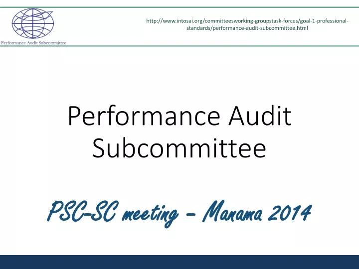 performance audit subcommittee psc sc meeting manama 2014