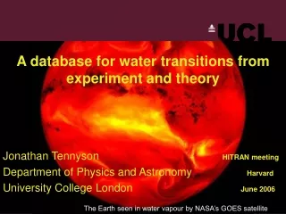 A database for water transitions from experiment and theory
