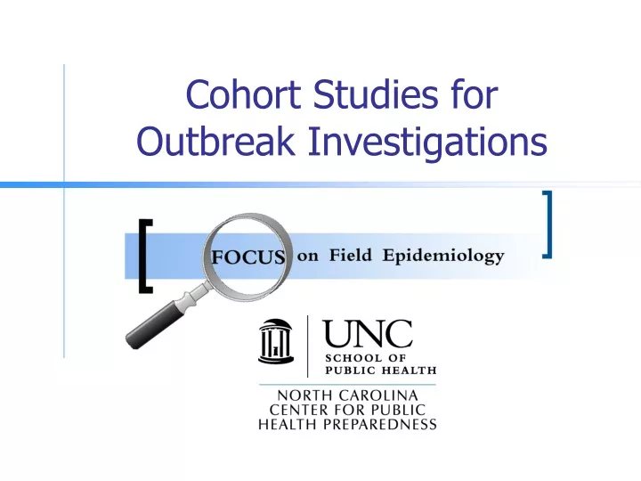cohort studies for outbreak investigations