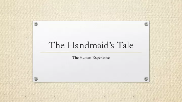 the handmaid s tale