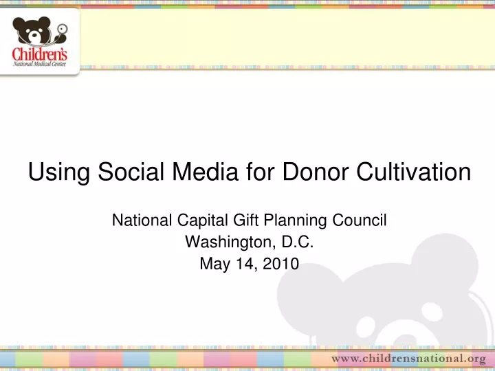 using social media for donor cultivation national