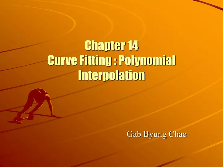 chapter 14 curve fitting polynomial interpolation