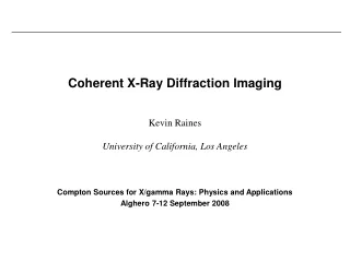 Coherent X-Ray Diffraction Imaging