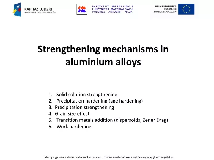 strengthening mechanisms in aluminium alloys