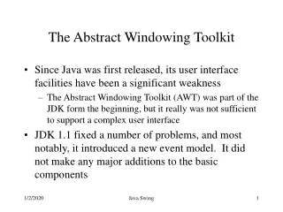 The Abstract Windowing Toolkit