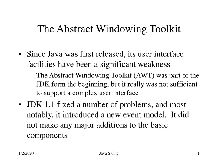 the abstract windowing toolkit