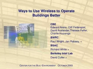 Ways to Use Wireless to Operate Buildings Better