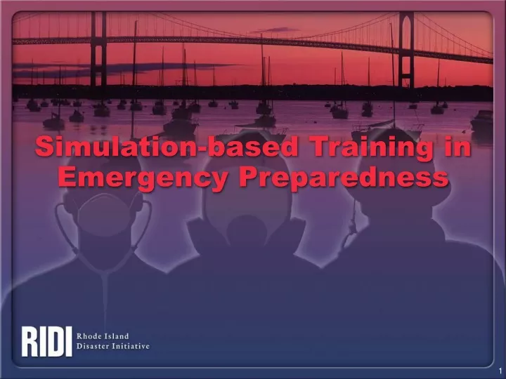 simulation based training in emergency preparedness