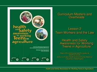Curriculum Masters and Overheads Lesson 2 Teen Workers and the Law