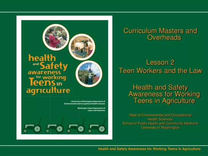 curriculum masters and overheads lesson 2 teen