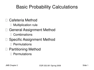 Basic Probability Calculations