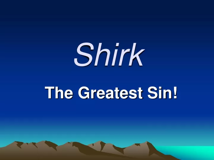 shirk