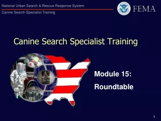 Canine Search Specialist Training