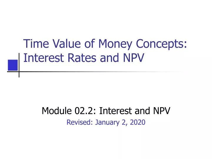 time value of money concepts interest rates and npv