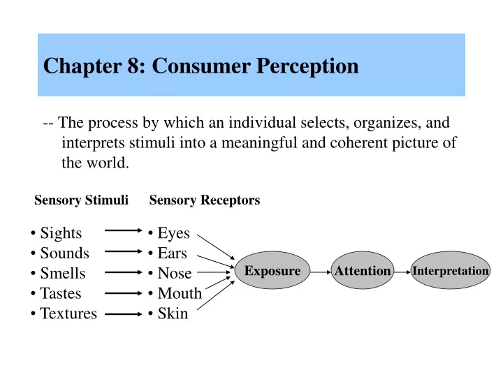 chapter 8 consumer perception