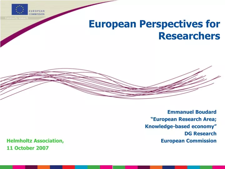 european perspectives for researchers