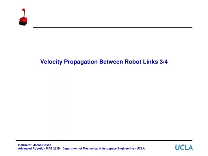 velocity propagation between robot links 3 4
