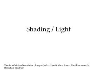 Shading / Light