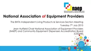 National Association  of  Equipment Providers