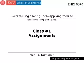 Class #1 Assignments