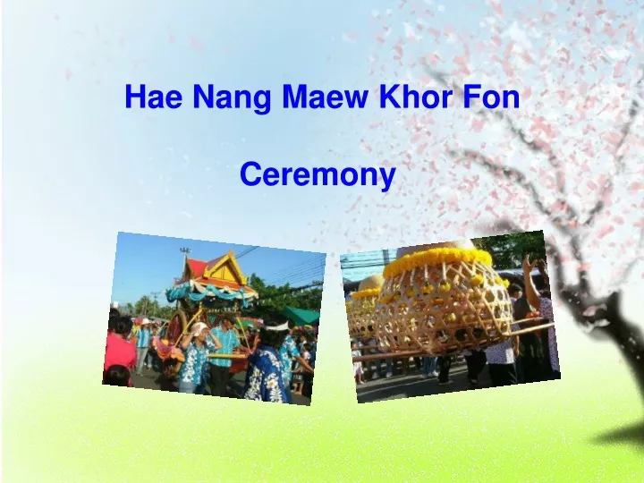 hae nang maew khor fon ceremony