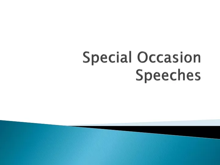 special occasion speeches