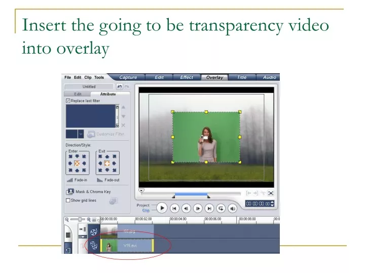 insert the going to be transparency video into overlay