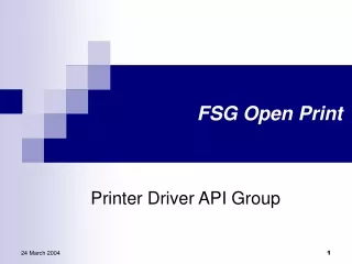 FSG Open Print