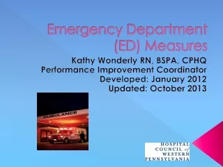 Emergency Department (ED) Measures