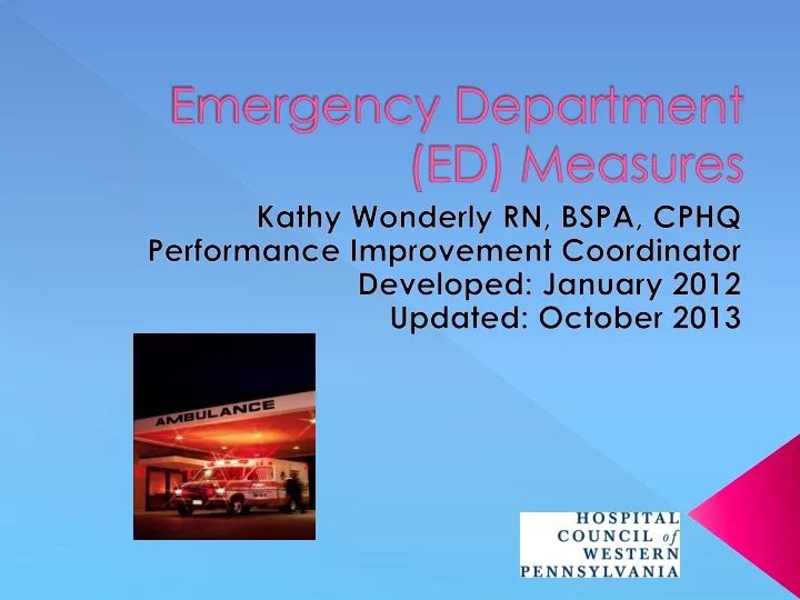 emergency department ed measures