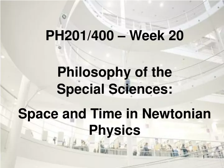 ph201 400 week 20 philosophy of the special