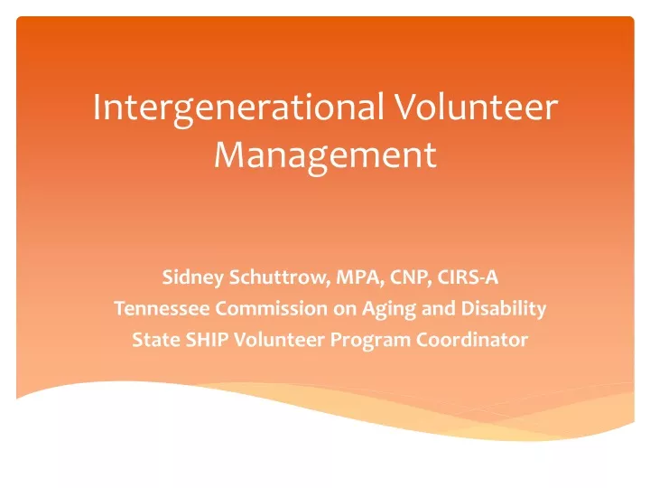 intergenerational volunteer management