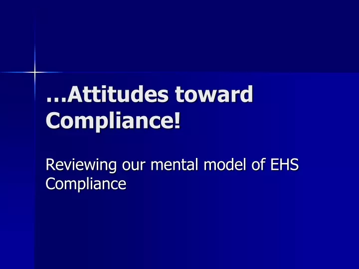 attitudes toward compliance