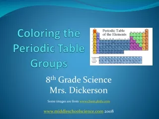 Coloring the  Periodic Table  Groups