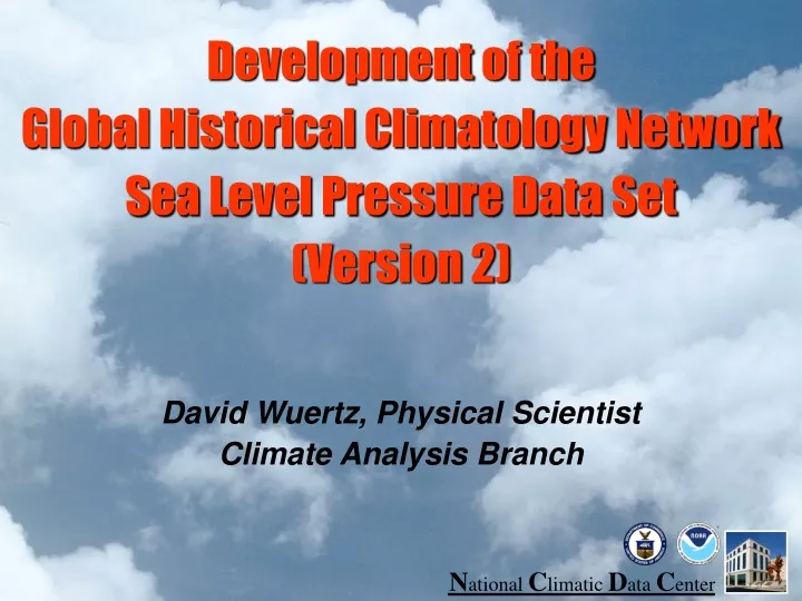 development of the global historical climatology