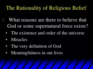 The Rationality of Religious Belief