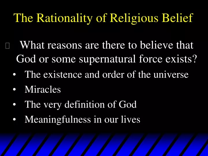 the rationality of religious belief