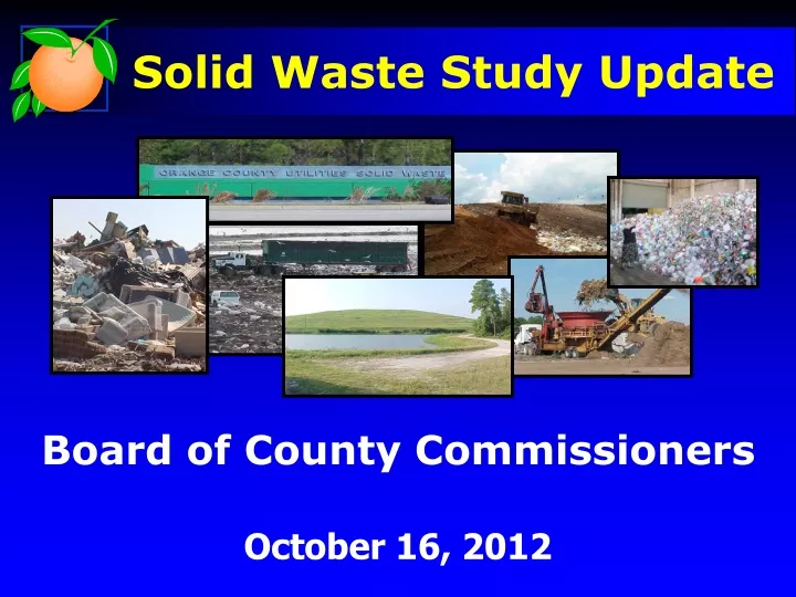 solid waste study update