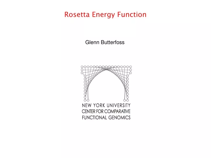 rosetta energy function
