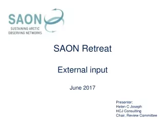SAON Retreat External input June 2017