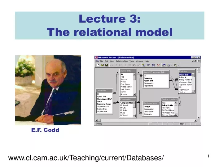 lecture 3 the relational model