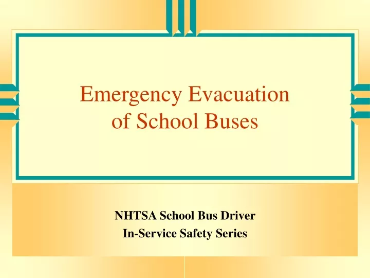 emergency evacuation of school buses