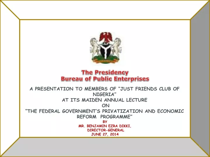the presidency bureau of public enterprises