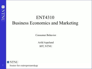 ENT4310 Business Economics and Marketing